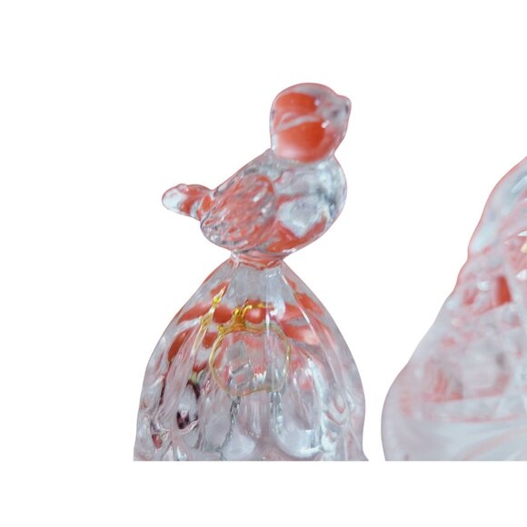 Hofbauer Byrdes Bells Collection 5.5" and 3.75" Clear Lead Crystal with Clappers - Picture 8 of 11